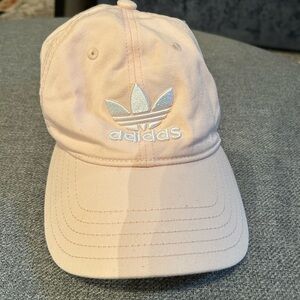 Adidas pink trefoil canvas hat